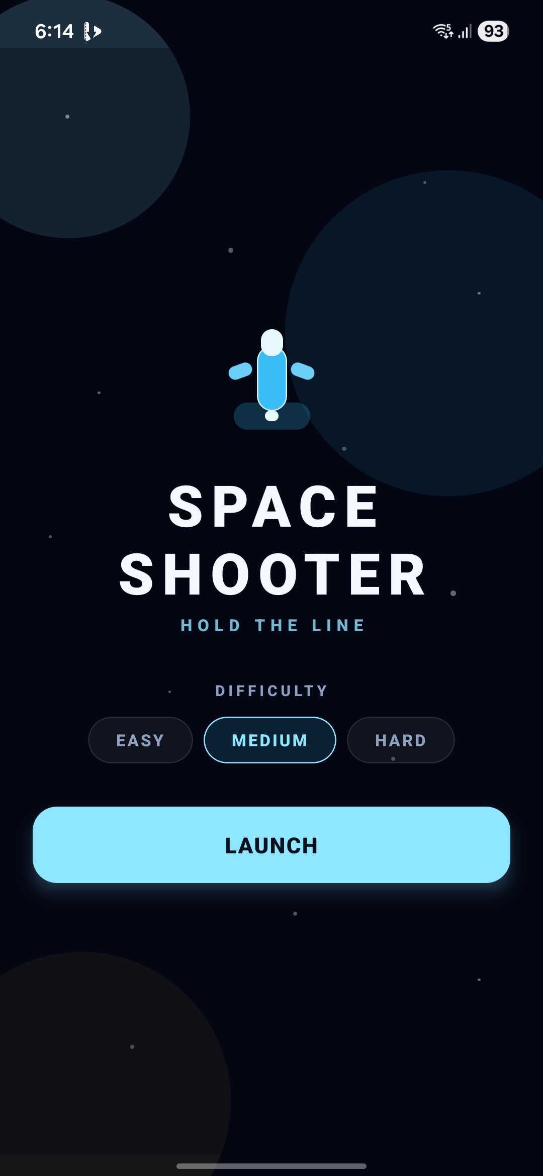 Space Shooter Gameplay Screenshot